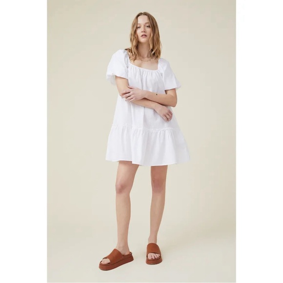 Cotton On Harlow Full Sleeve Pink Mini Dress 🎀🤍🔲 - Picture 2 of 10